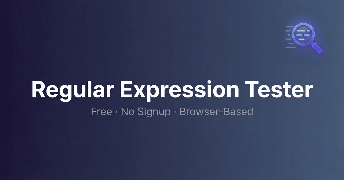 Regular Expression Tester — WhatsMyTools